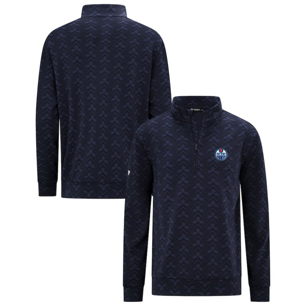 Edmonton Oilers Levelwear Chameleon Quarter-Zip Sweatshirt - Navy | NHL Lifestyle