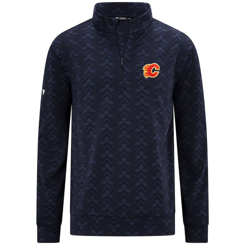 Calgary Flames Levelwear Chameleon Quarter-Zip Sweatshirt - Navy | NHL on sale