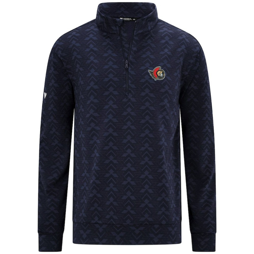 Ottawa Senators Levelwear Chameleon Quarter-Zip Sweatshirt - Navy | NHL Lifestyle