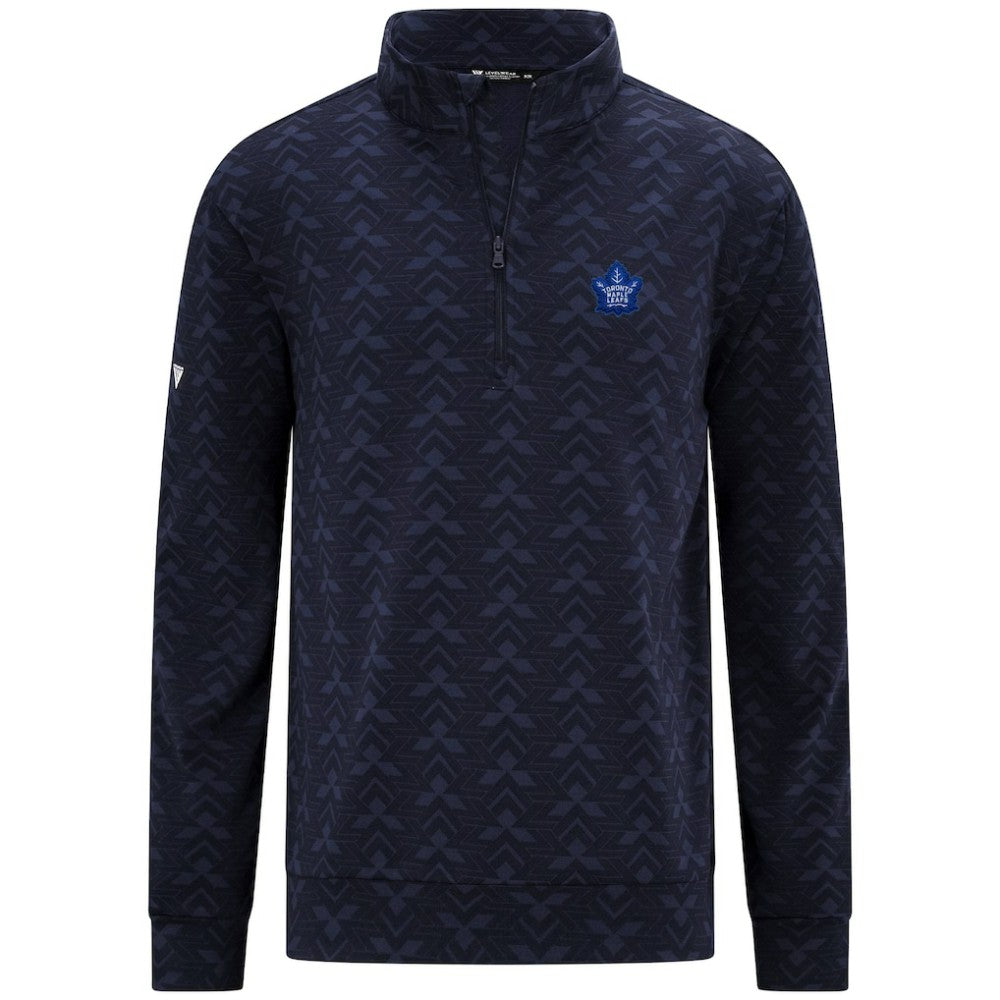 Toronto Maple Leafs Levelwear Chameleon Quarter-Zip Sweatshirt - Navy | NHL Clearance