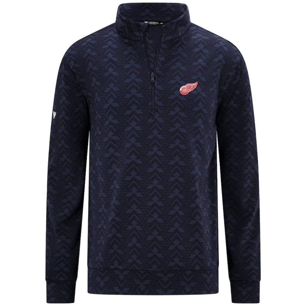 Detroit Red Wings Levelwear Chameleon Quarter-Zip Sweatshirt - Navy | NHL Clearance