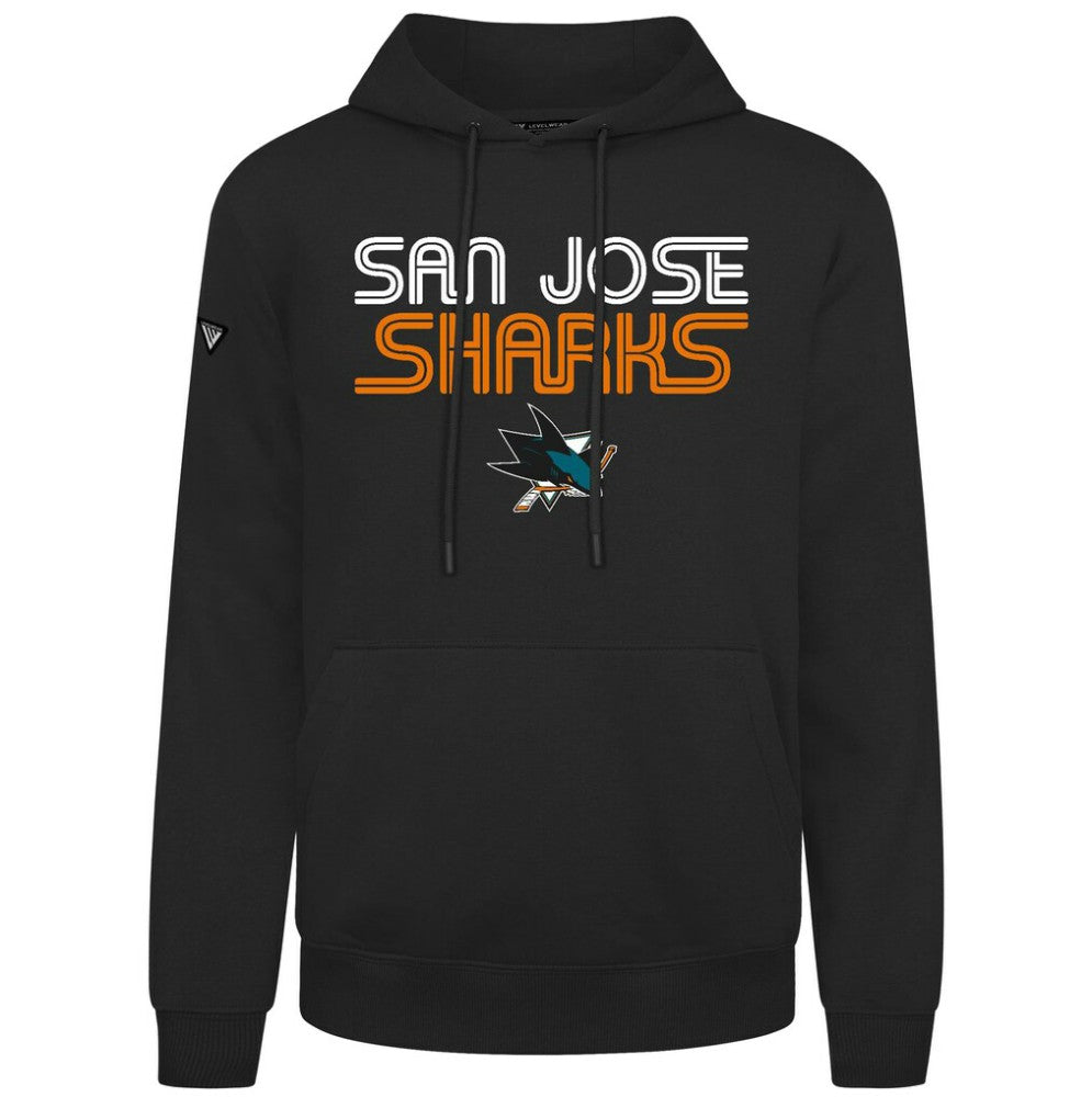 San Jose Sharks Levelwear Podium Lanes Hoodie - Black | NHL Lifestyle