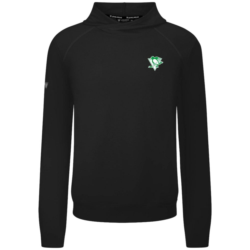 Pittsburgh Penguins Levelwear St. Patrick's Day Mandate Tri-Blend Hoodie - Black | NHL Clearance