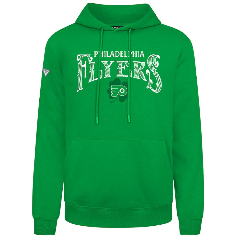 Philadelphia Flyers Levelwear St. Patrick's Day Podium Hoodie - Green | NHL Clearance