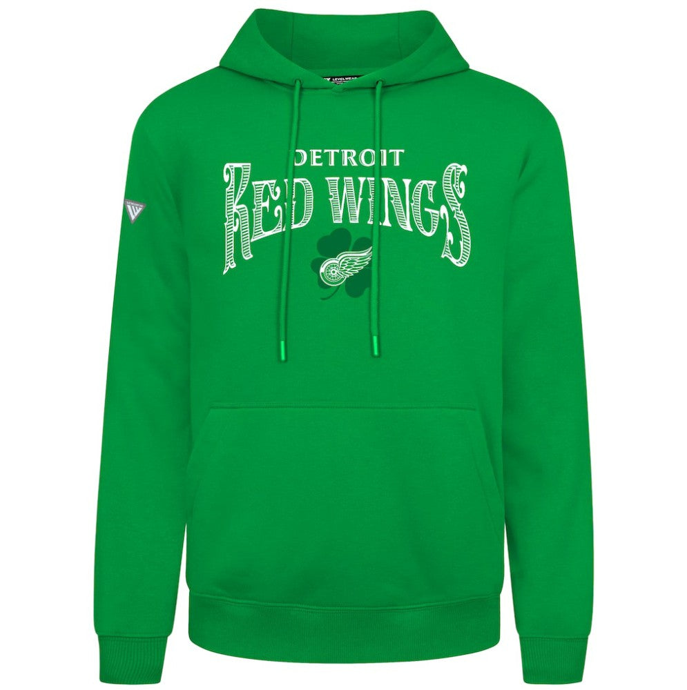 Detroit Red Wings Levelwear St. Patrick's Day Podium Hoodie - Green | NHL Lifestyle