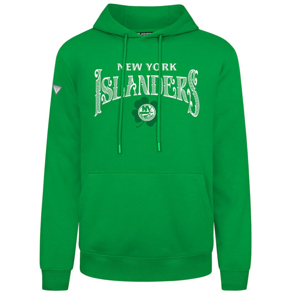New York Islanders Levelwear St. Patrick's Day Podium Hoodie - Green | NHL Lifestyle