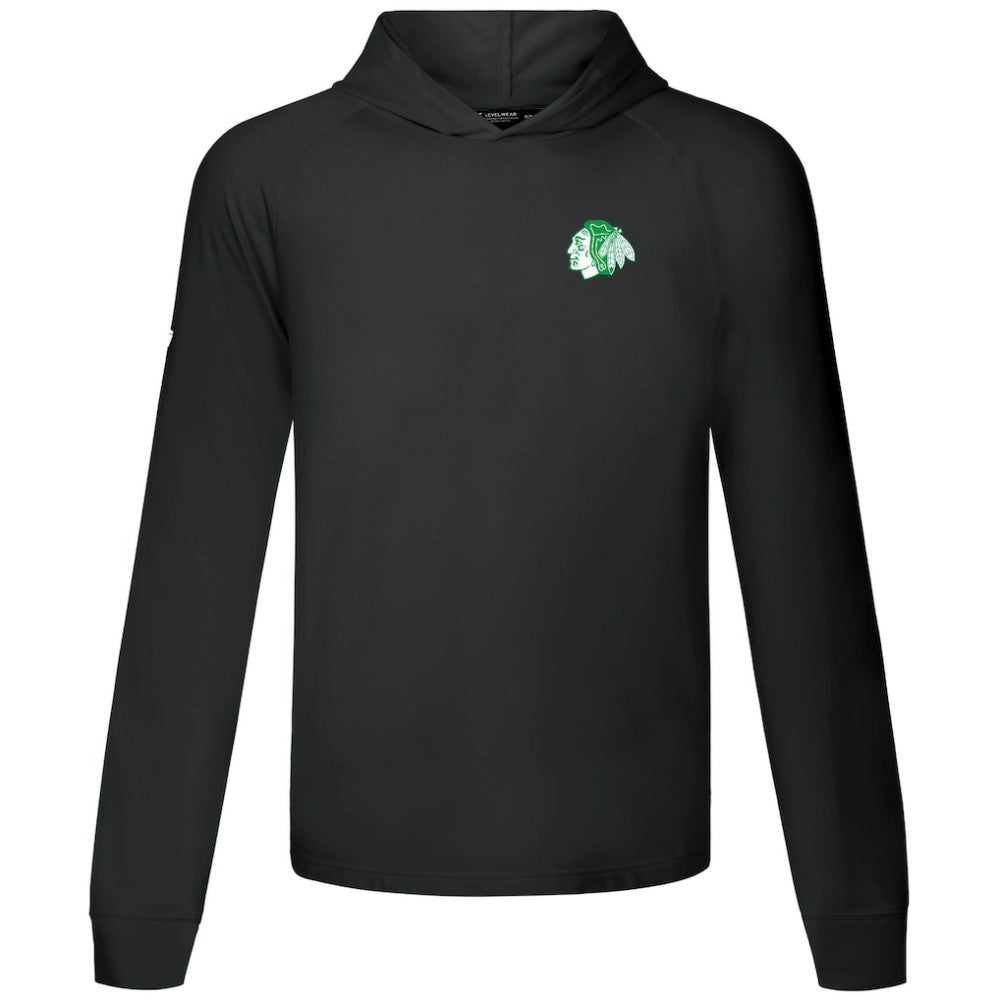 Chicago Blackhawks Levelwear St. Patrick's Day Dimension Hoodie - Black | NHL Clearance
