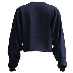 Seattle Seahawks Spirit Jersey Women's Super Bowl LX Champions Cropped Long Sleeve T-Shirt - College Navy - NFL