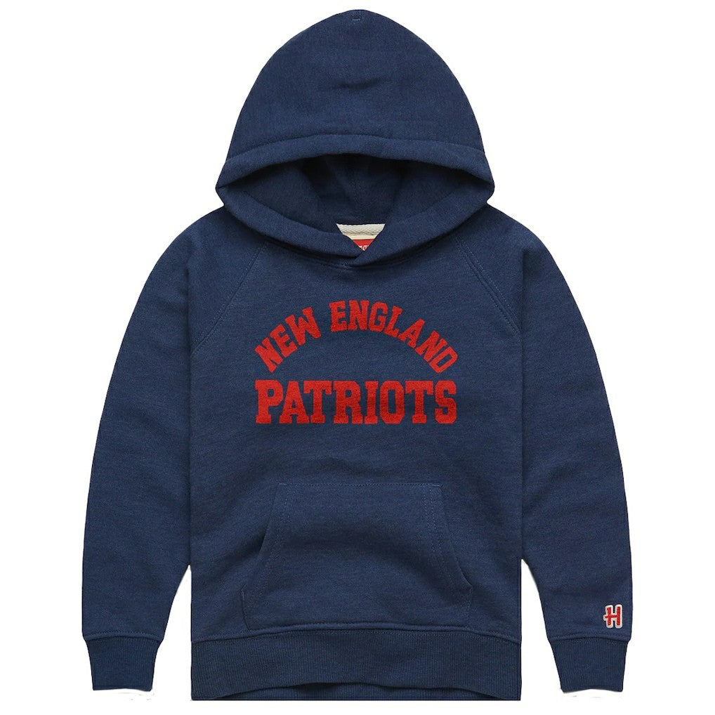 New England Patriots Homage Youth Classic Tri-Blend Hoodie - Navy - NFL