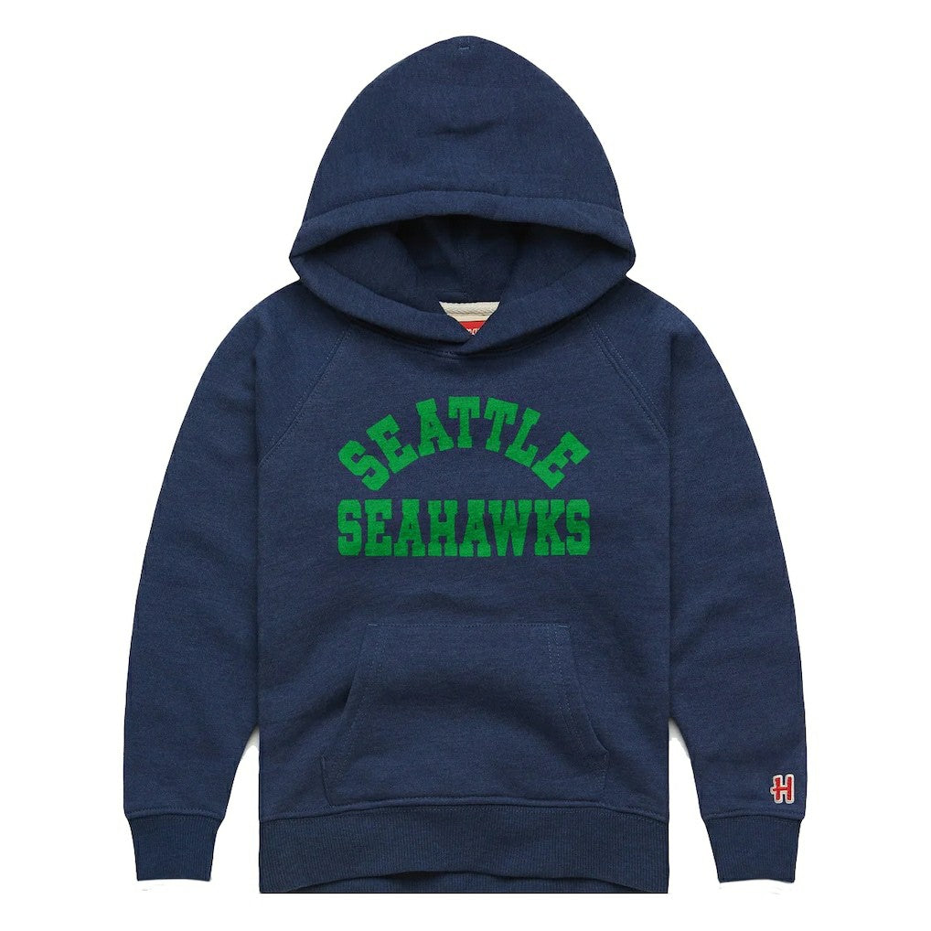 Seattle Seahawks Homage Youth Classic Tri-Blend Hoodie - College Navy - NFL
