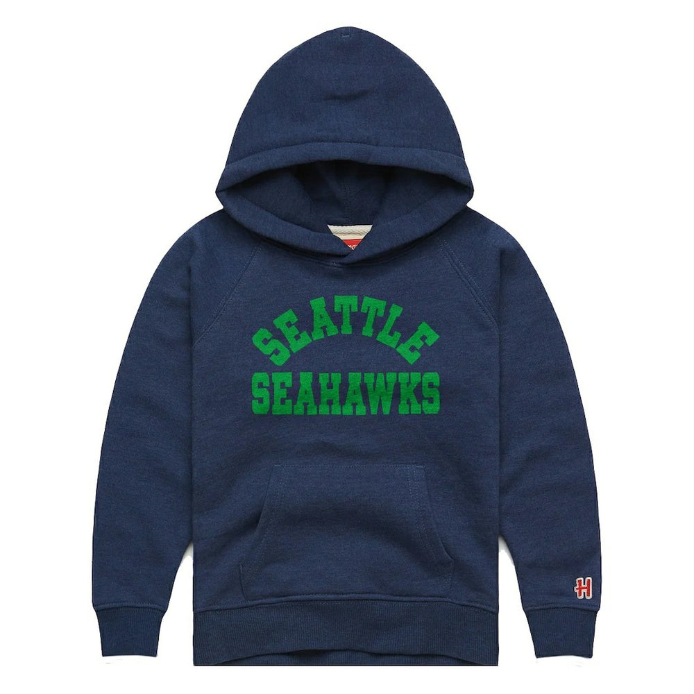 Seattle Seahawks Homage Youth Classic Tri-Blend Hoodie - College Navy - NFL