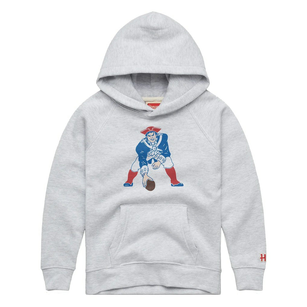 New England Patriots Homage Youth 1979 Tri-Blend Hoodie - Ash - NFL
