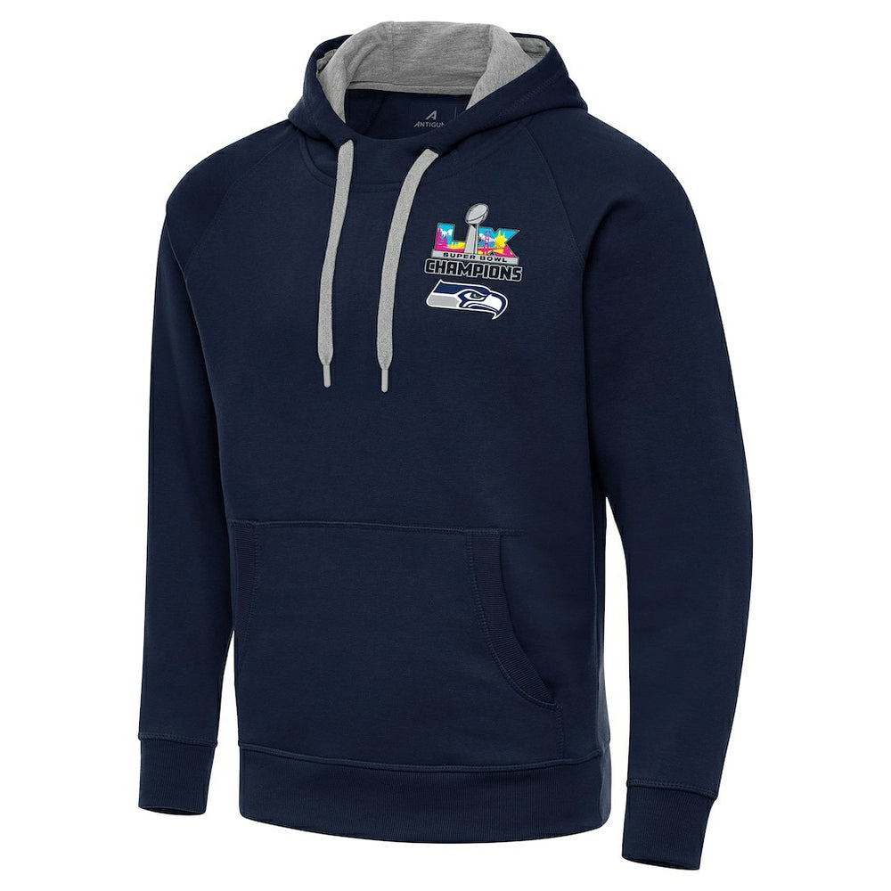 Seattle Seahawks Antigua Super Bowl LX Champions Victory Hoodie - College Navy - NFL
