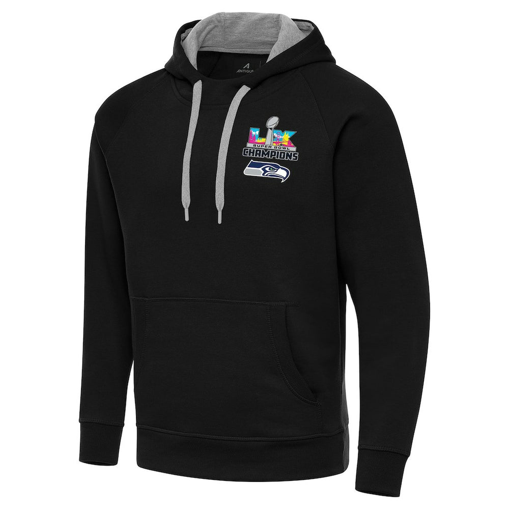 Seattle Seahawks Antigua Super Bowl LX Champions Victory Hoodie - Black - NFL