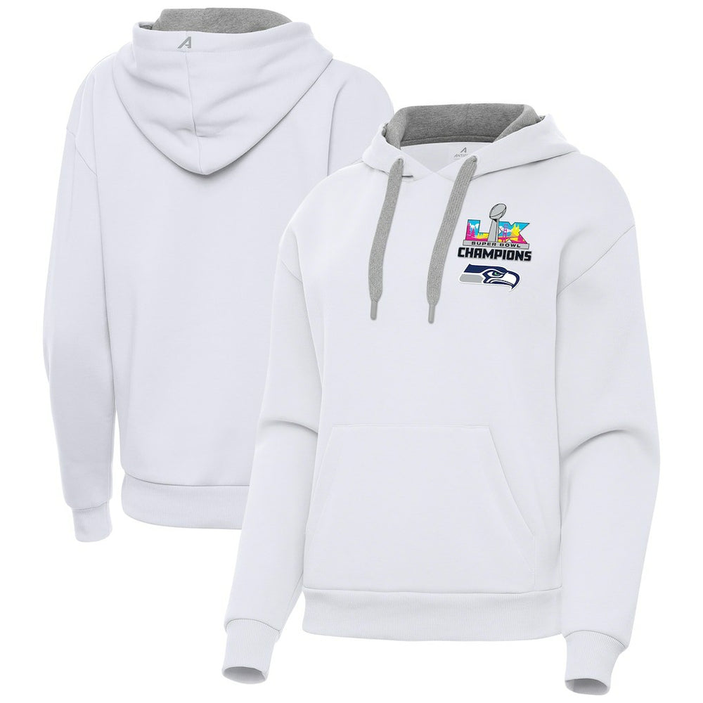 Seattle Seahawks Antigua Women's Super Bowl LX Champions Victory Hoodie - White - NFL