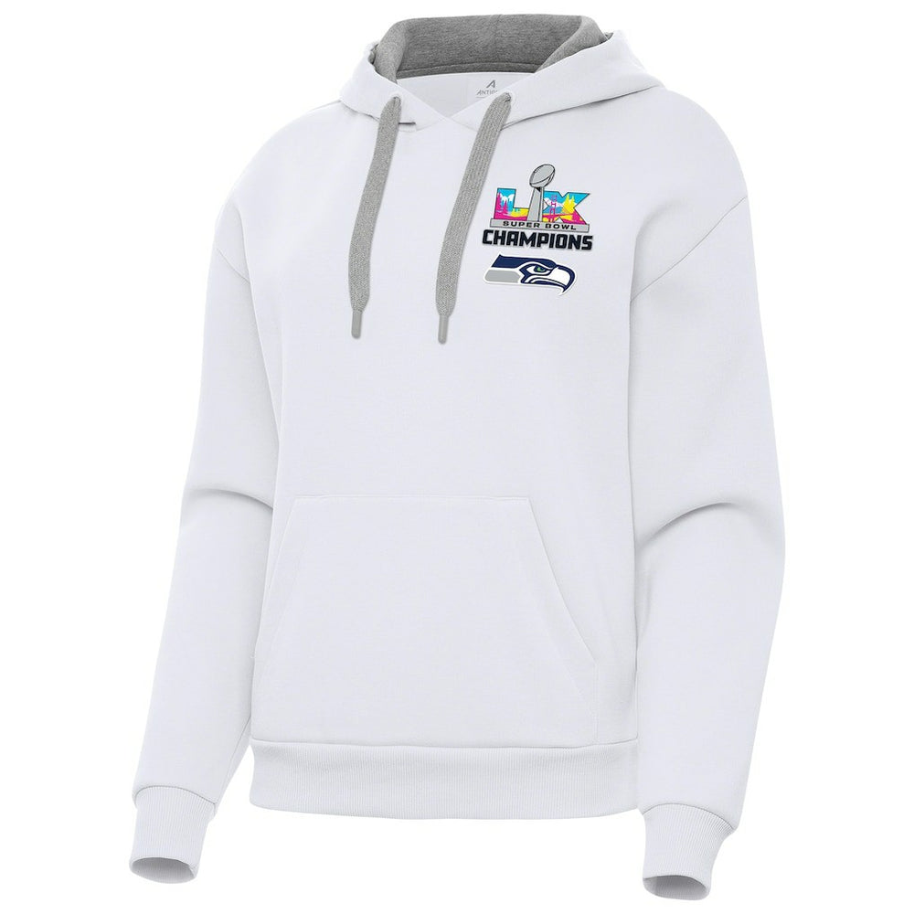 Seattle Seahawks Antigua Women's Super Bowl LX Champions Victory Hoodie - White - NFL