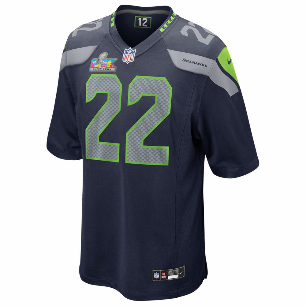 Rashid Shaheed Seattle Seahawks Super Bowl LX Patch Game Jersey - College Navy - Nike