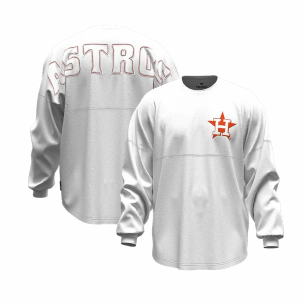 Houston Astros Fanatics Women's Baseball Stitch Spirit Jersey Long Sleeve T-Shirt for sale