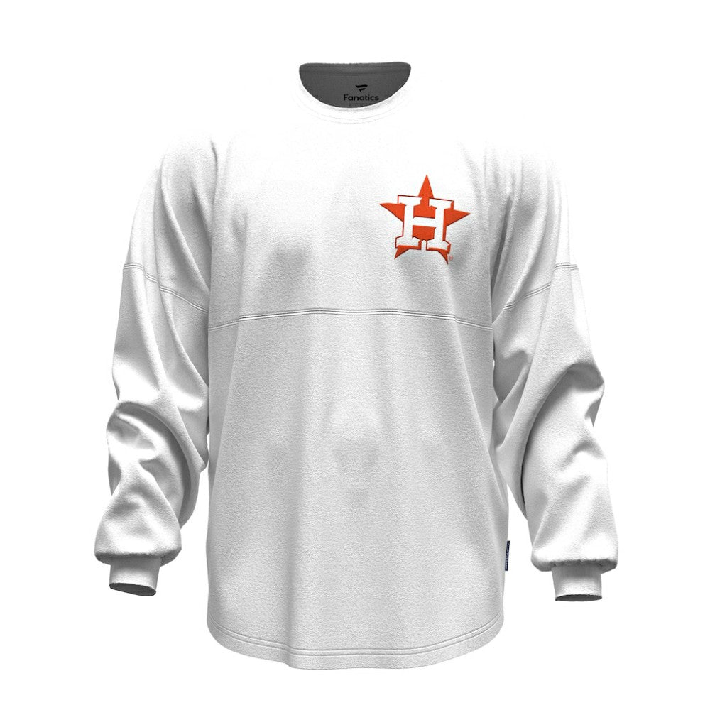 Houston Astros Fanatics Women's Baseball Stitch Spirit Jersey Long Sleeve T-Shirt for sale