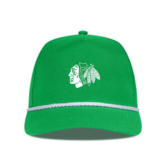 Chicago Blackhawks Levelwear St. Patrick's Day Gambit Rope Adjustable Hat - Kelly Green | NHL Clearance