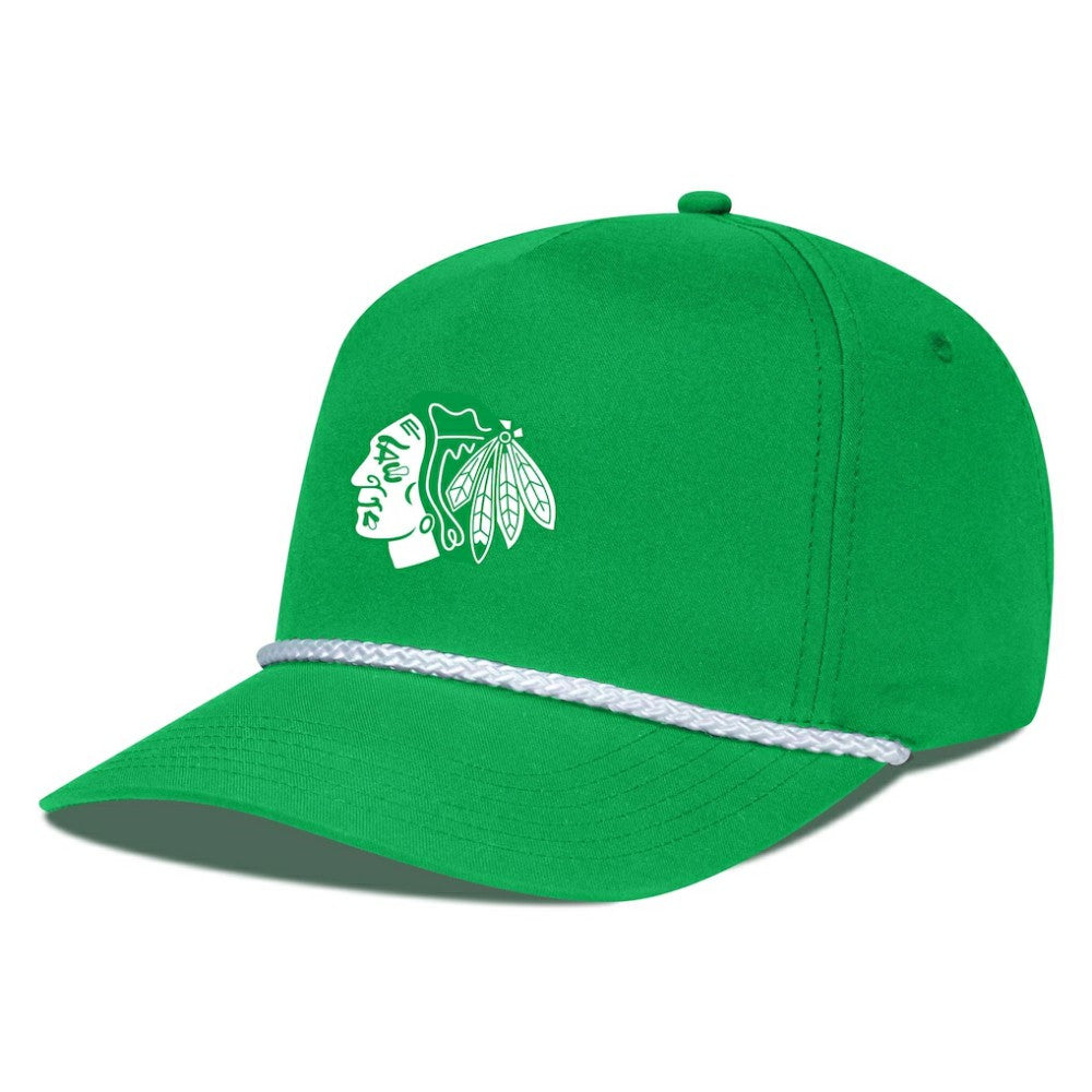 Chicago Blackhawks Levelwear St. Patrick's Day Gambit Rope Adjustable Hat - Kelly Green | NHL Clearance