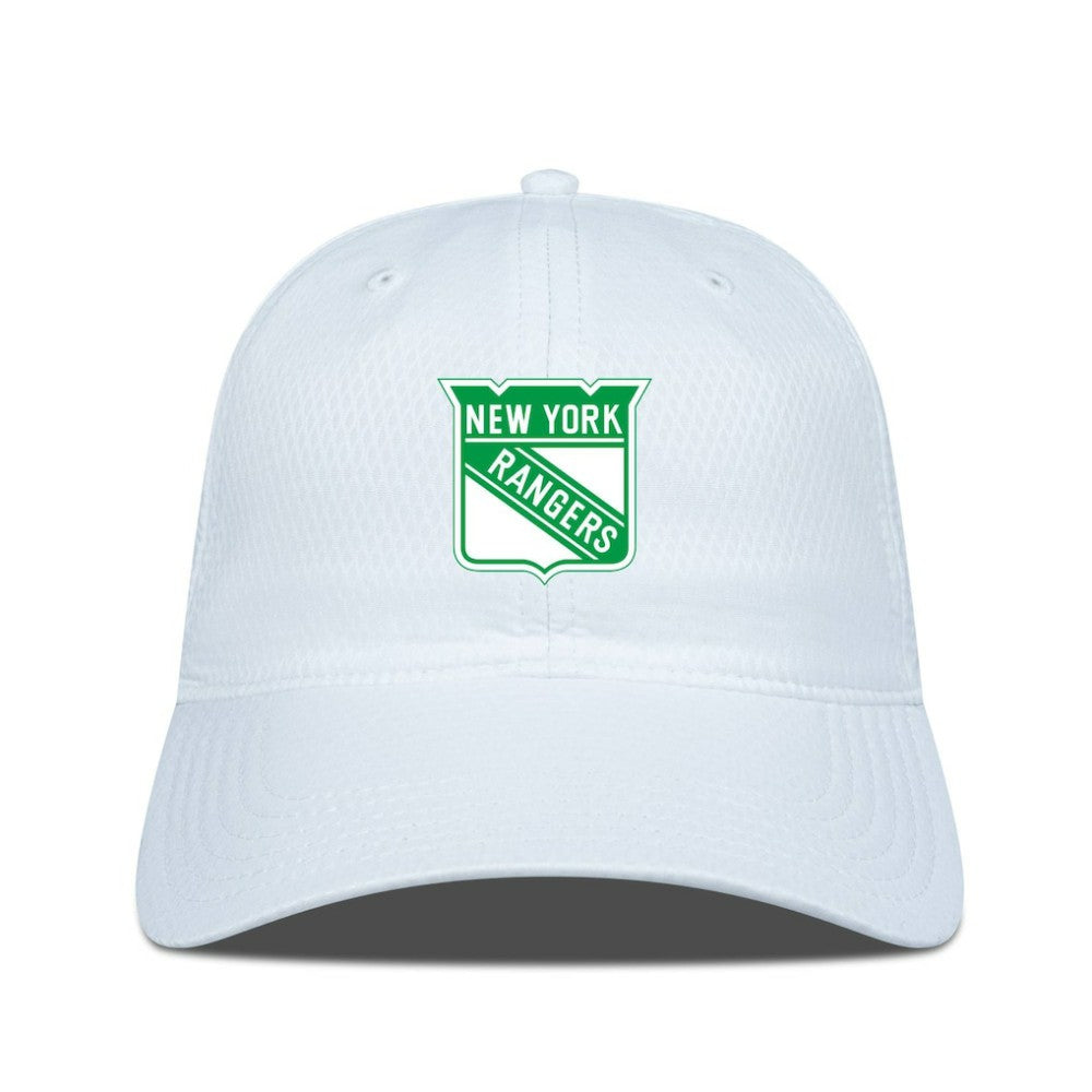 New York Rangers Levelwear Matrix Patch Adjustable Hat - White | NHL Clearance