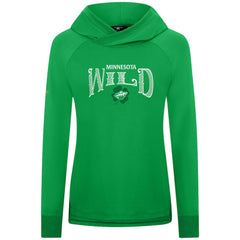 Minnesota Wild Levelwear Women's St. Patrick's Day Slender Raglan Hoodie - Kelly Green | NHL sale