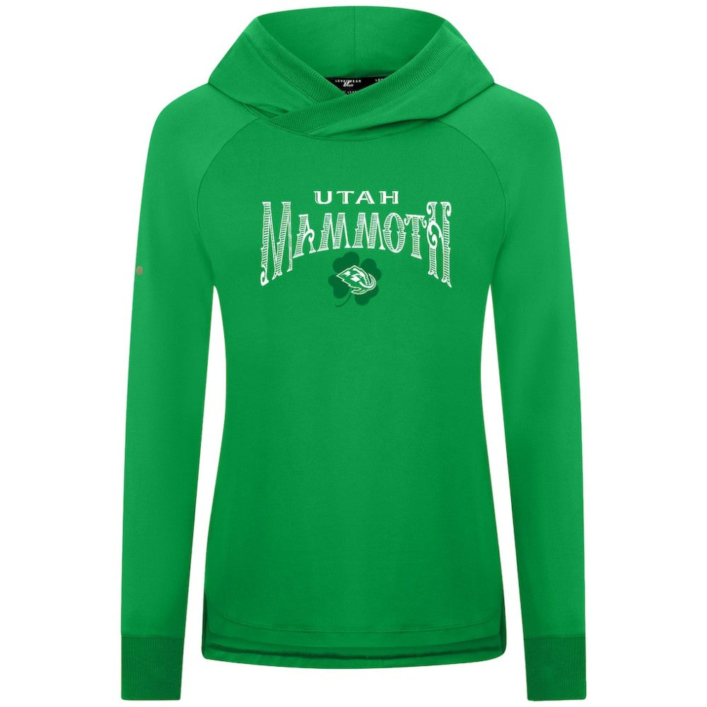 Utah Mammoth Levelwear Women's St. Patrick's Day Slender Raglan Hoodie - Kelly Green | NHL sale