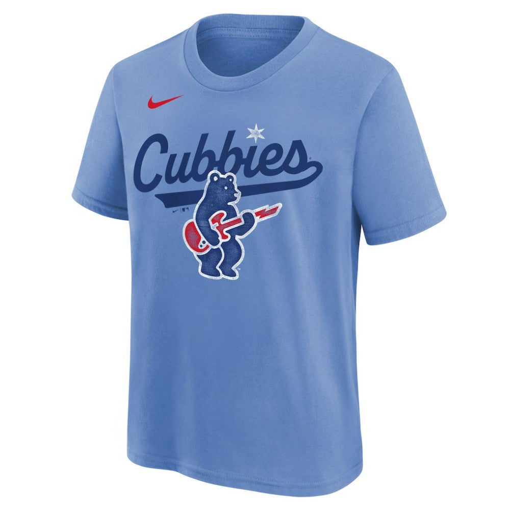 Chicago Cubs Nike Youth Electric Bear Alternate T-Shirt Sale