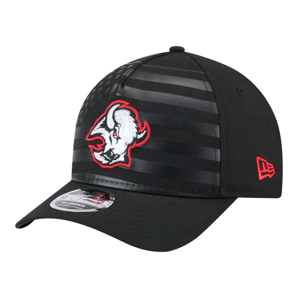 Buffalo Sabres New Era Game Day Stealth Flag 9FORTY A-Frame Adjustable Hat - Black | New Era discount