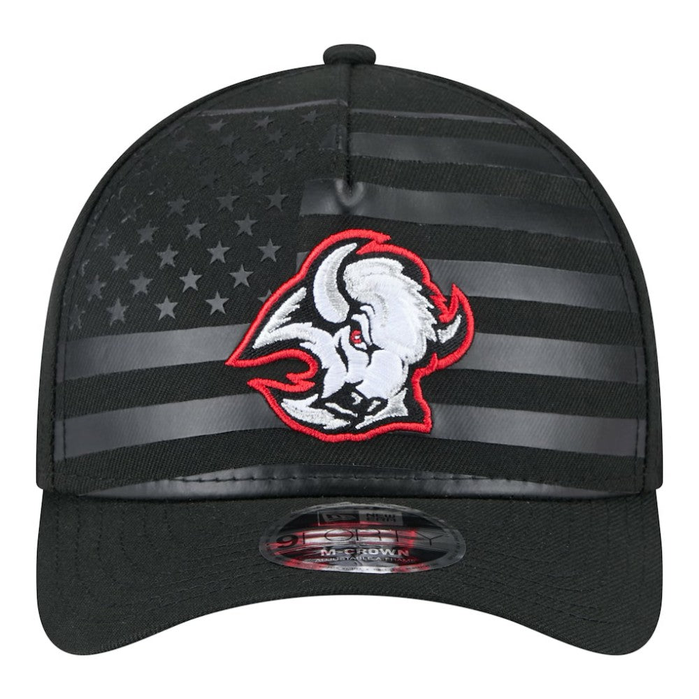 Buffalo Sabres New Era Game Day Stealth Flag 9FORTY A-Frame Adjustable Hat - Black | New Era discount