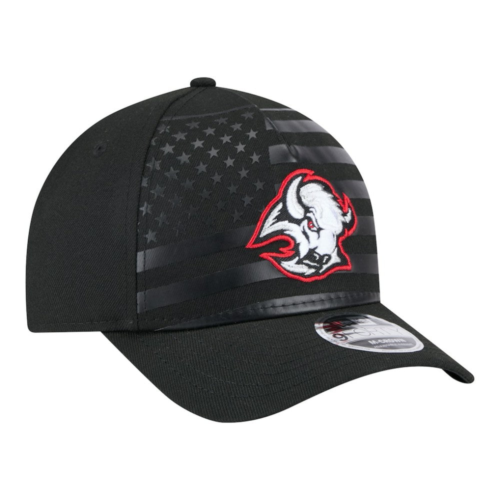 Buffalo Sabres New Era Game Day Stealth Flag 9FORTY A-Frame Adjustable Hat - Black | New Era discount