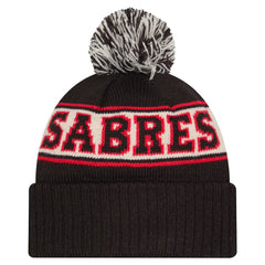 Buffalo Sabres New Era Retro Cuffed Knit Hat with Pom - Black | New Era on sale
