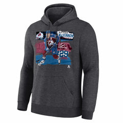 Nathan MacKinnon Colorado Avalanche Fresh Ice Hoodie - Charcoal | NHL Clearance