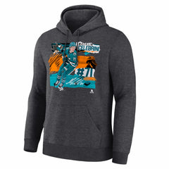Macklin Celebrini San Jose Sharks Fresh Ice Hoodie - Charcoal | NHL Lifestyle
