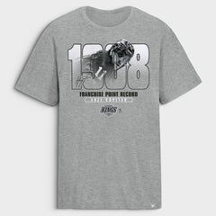 Anze Kopitar Los Angeles Kings Franchise Points Record T-Shirt - Gray | NHL Lifestyle
