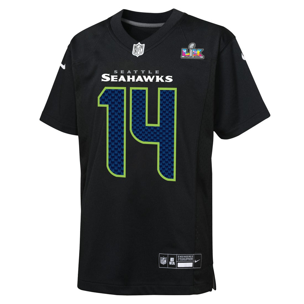 Sam Darnold Seattle Seahawks Youth Super Bowl LX Carbon Fashion Game Jersey - Black - Nike
