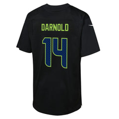 Sam Darnold Seattle Seahawks Youth Super Bowl LX Carbon Fashion Game Jersey - Black - Nike