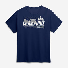 Seattle Seahawks Super Bowl LX Champions Big & Tall Iconic Victory T-Shirt - College Navy - Fanatics