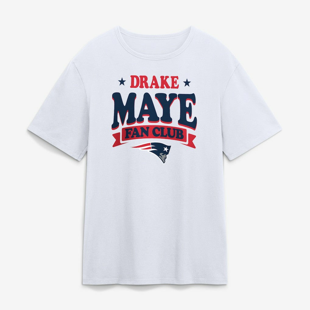 New England Patriots Drake Maye Fan Club T-Shirt - White - NFL