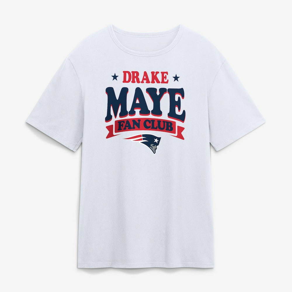 New England Patriots Drake Maye Fan Club T-Shirt - White - NFL