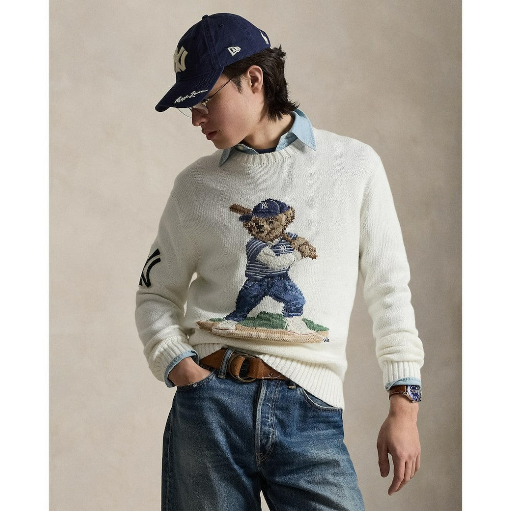 Yankees Polo Ralph Lauren Bear Sweater Discount