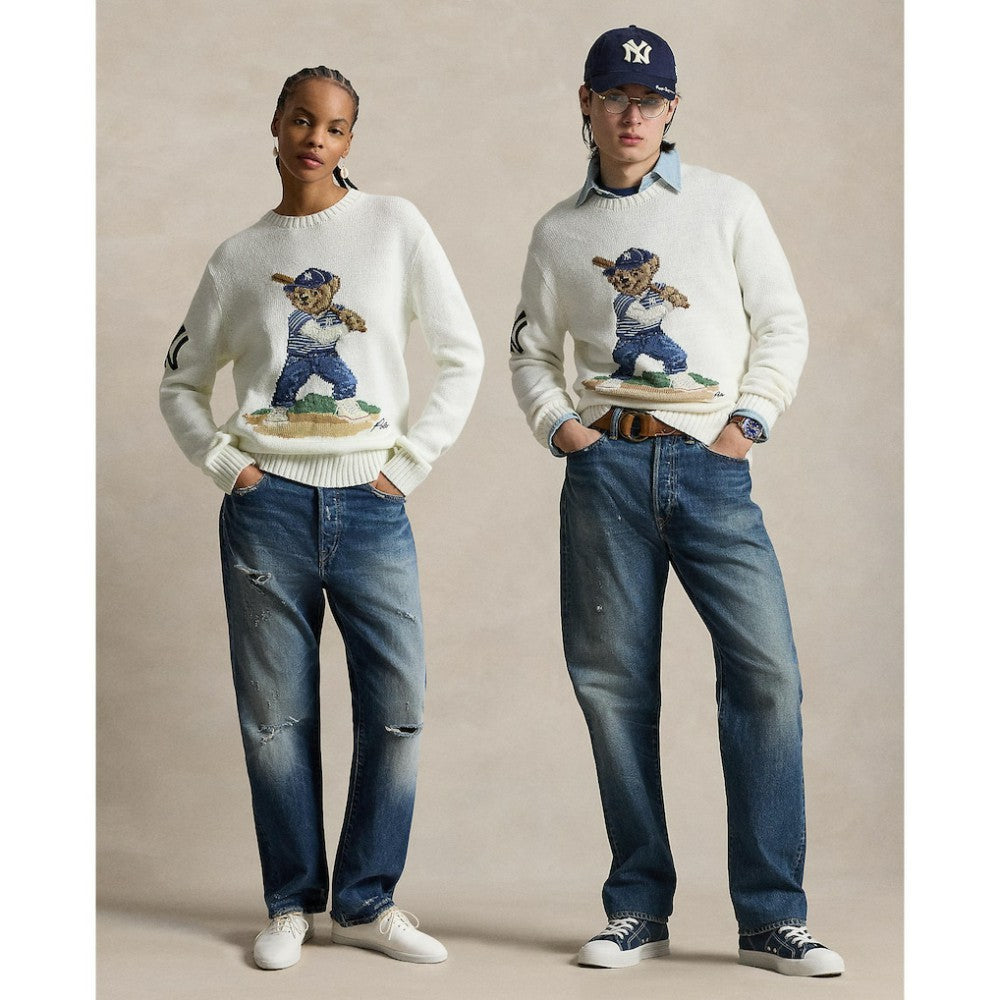 Yankees Polo Ralph Lauren Bear Sweater Discount