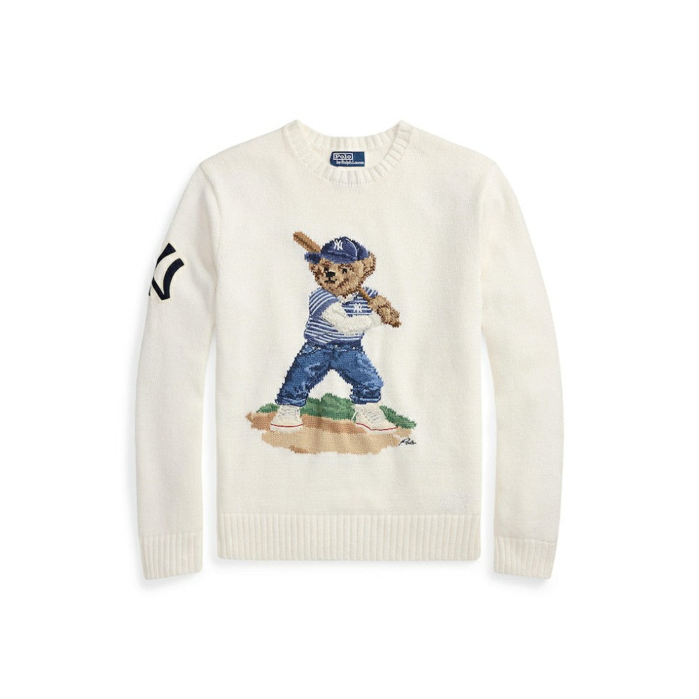 Yankees Polo Ralph Lauren Bear Sweater Discount