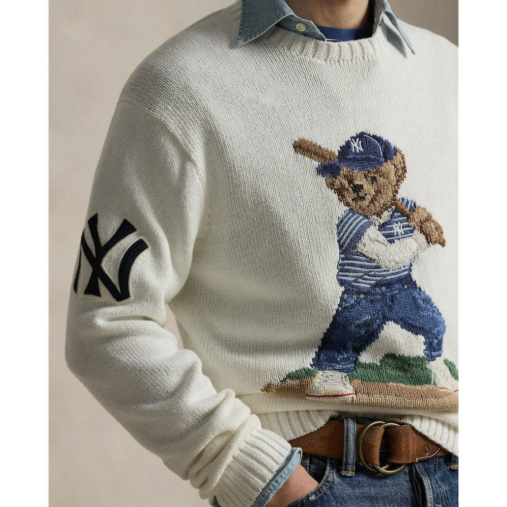 Yankees Polo Ralph Lauren Bear Sweater Discount