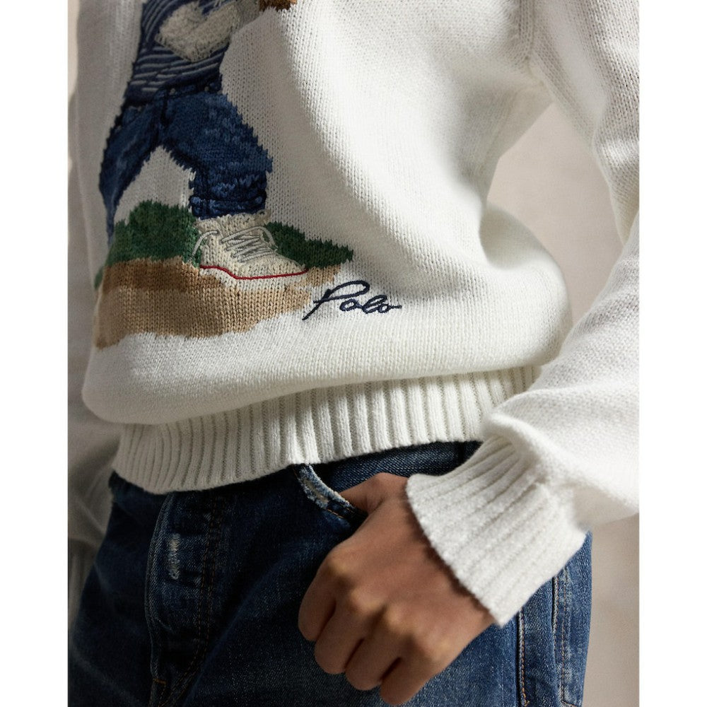 Yankees Polo Ralph Lauren Bear Sweater Discount