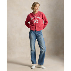 Yankees Polo Ralph Lauren Women's Seasonal Knit Full-Snap Cardigan Outlet