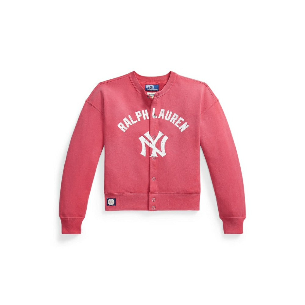 Yankees Polo Ralph Lauren Women's Seasonal Knit Full-Snap Cardigan Outlet