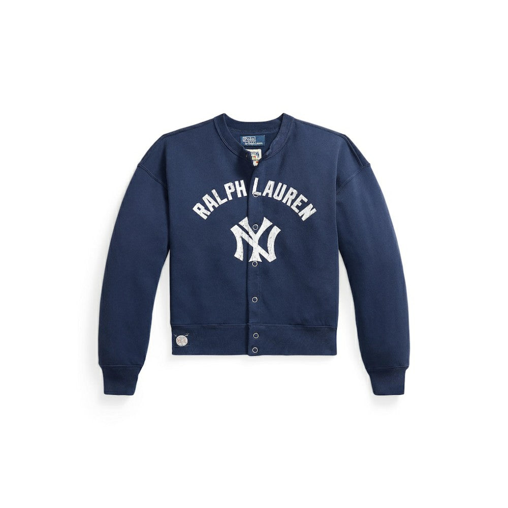 Yankees Polo Ralph Lauren Women's Seasonal Knit Full-Snap Cardigan for sale