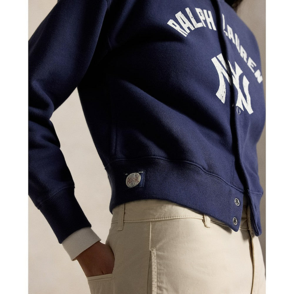 Yankees Polo Ralph Lauren Women's Seasonal Knit Full-Snap Cardigan for sale